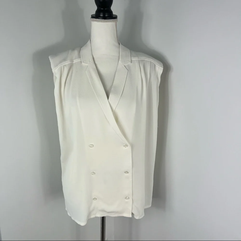 NEW Remain Birger Christensen padded shoulder tux top - Picture 1 of 7